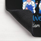 Drie Gnomen Holding Blue Puzzle Autism Awareness Muismat (Hoek)