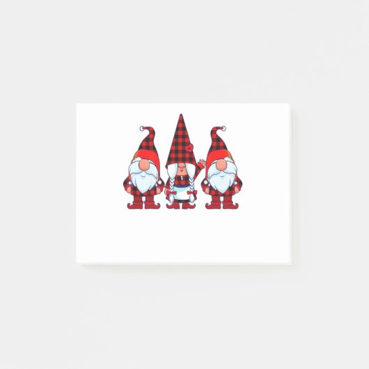 Drie Gnomen in Buffalo Pset-kerstfeestdagen Post-it® Notes (Voorkant)