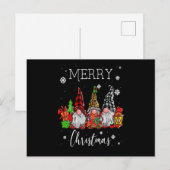 Drie gnomen in Buffalo Pset Merry-kerstmis Briefkaart (Voorkant / Achterkant)