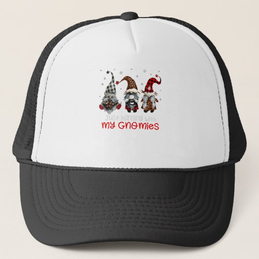 Drie gnomen in de Rode Kerstmis... met mijn... Trucker Pet (Voorkant)
