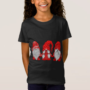 Drie gnomen in het rode kostuum met Kerstmis - Han T-shirt