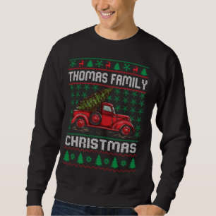 Drie gnomen in Red Truck Merry kerstboom Lig Trui