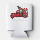 Drie gnomen in Red Truck met vrolijke kersttang Blikjeskoeler (Achterkant)