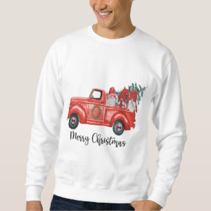 Drie gnomen in Red Truck met vrolijke kersttang Trui