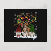 Drie Gnomen Leopard Buffalo Pset Red Kerstmis L Aankondigingskaart (Voorkant)