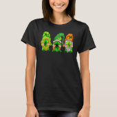 Drie Gnomen Lucky Clover Leaf Shamrock St Patrick T-shirt (Voorkant)