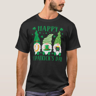 Drie Gnomen Lucky Shamrock St Patrick's Day Irish T-shirt