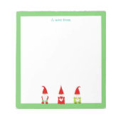 Drie Gnomen met Groen Lijst Eenvoudig Notitieblok (Voorkant)