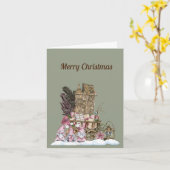 Drie  Gnomen met koffie Kaart (Gele Bloem)