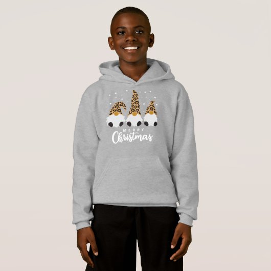 Drie gnomen met leopard Pset Gnome Kerstmis (Voorkant volledig)
