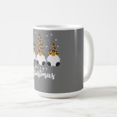 Drie gnomen met leopard Pset Gnome Kerstmis Koffiemok (Voorkant rechts)