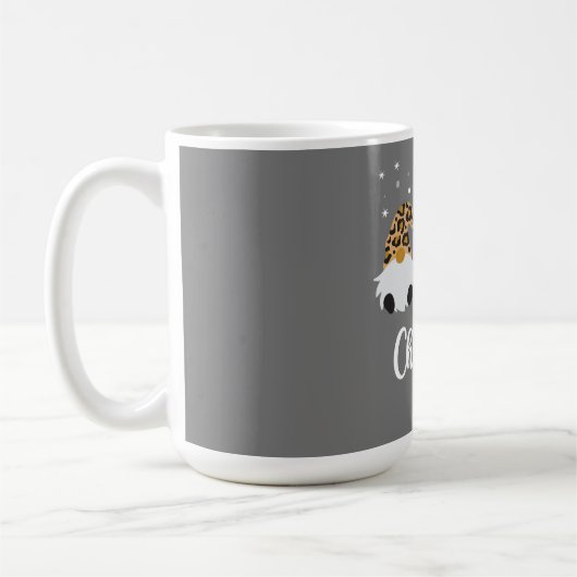 Drie gnomen met leopard Pset Gnome Kerstmis Koffiemok (Links)