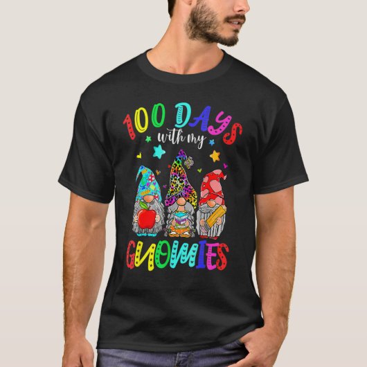 Drie Gnomen virtuele 100e dag van schoolleraren T-shirt (Voorkant)