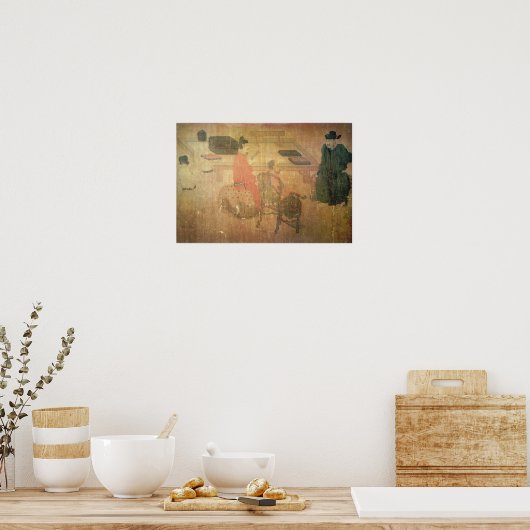 Drie goed gelezen Mannen van Lieou-Li T'ang Poster (Keuken)