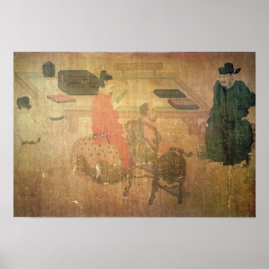 Drie goed gelezen Mannen van Lieou-Li T'ang Poster (Voorkant)