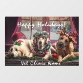 Drie Goede Dogs Veterinarian Kerstraam C Raamsticker (Vel)
