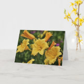 Drie Golden Lilies Scripture Kaart Matthew 18:20 (Gele Bloem)