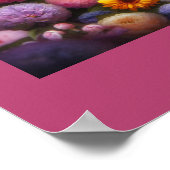 Drie Golden Retriever Puppies met Flowers Poster (Hoek)