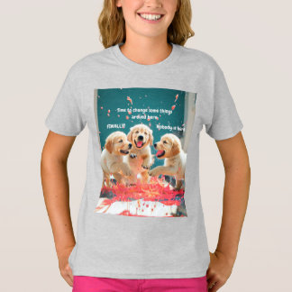 Drie Golden Retriever puppies T-shirt