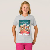 Drie Golden Retriever puppies T-shirt (Voorkant volledig)