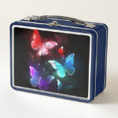 Drie golvende Butterflies op nachtachtergrond (Voorkant)