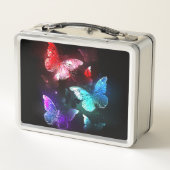 Drie golvende Butterflies op nachtachtergrond (Achterkant)