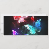 Drie golvende Butterflies op nachtachtergrond Aankondiging (Voorkant)