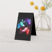 Drie golvende Butterflies op nachtachtergrond Afsprakenkaart (Voorkant)