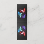 Drie golvende Butterflies op nachtachtergrond Afsprakenkaart (Buitenkant ongevouwen)