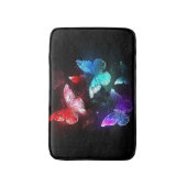 Drie golvende Butterflies op nachtachtergrond Badmat (Voorkant Verticaal)