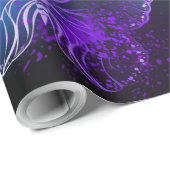 Drie golvende Butterflies op nachtachtergrond Cadeaupapier (Rol Hoek)