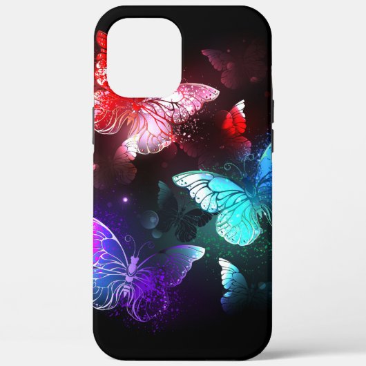Drie golvende Butterflies op nachtachtergrond Case-Mate iPhone Case (Achterkant)