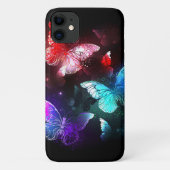 Drie golvende Butterflies op nachtachtergrond Case-Mate iPhone Case (Achterkant)