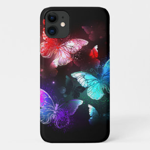 Drie golvende Butterflies op nachtachtergrond Case-Mate iPhone Case