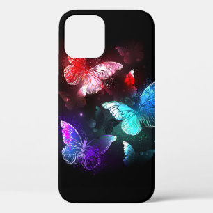 Drie golvende Butterflies op nachtachtergrond Case-Mate iPhone Case