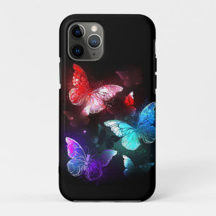 Drie golvende Butterflies op nachtachtergrond Case-Mate iPhone Case
