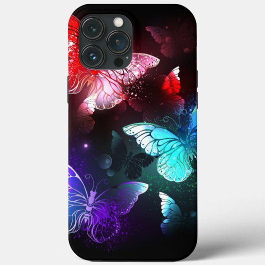 Drie golvende Butterflies op nachtachtergrond Case-Mate iPhone Case (Achterkant)
