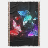 Drie golvende Butterflies op nachtachtergrond Deken (Voorkant Verticaal)