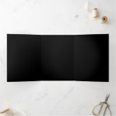 Drie golvende Butterflies op nachtachtergrond Drieluik Wenskaart (Binnen)