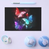 Drie golvende Butterflies op nachtachtergrond Flyer (Enkel)