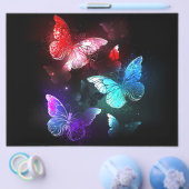 Drie golvende Butterflies op nachtachtergrond Flyer (Enkel)
