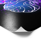 Drie golvende Butterflies op nachtachtergrond Foto Afdruk (Hoek)