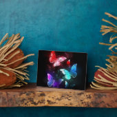 Drie golvende Butterflies op nachtachtergrond Fotoplaat (Zijkant)