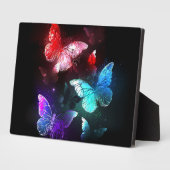 Drie golvende Butterflies op nachtachtergrond Fotoplaat (Zijkant)