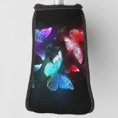 Drie golvende Butterflies op nachtachtergrond Golfheadcover (Draai 90)
