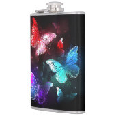 Drie golvende Butterflies op nachtachtergrond Heupfles (Links)