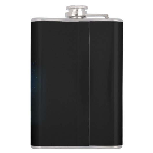 Drie golvende Butterflies op nachtachtergrond Heupfles (Achterkant)