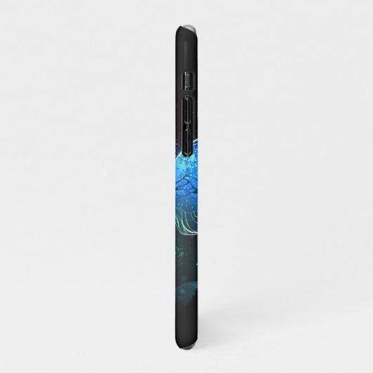 Drie golvende Butterflies op nachtachtergrond iPhone Hoesje (Linkerkant)