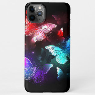 Drie golvende Butterflies op nachtachtergrond iPhone 11Pro Max Hoesje