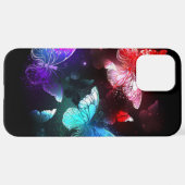 Drie golvende Butterflies op nachtachtergrond iPhone Hoesje (Achterkant horizontaal)